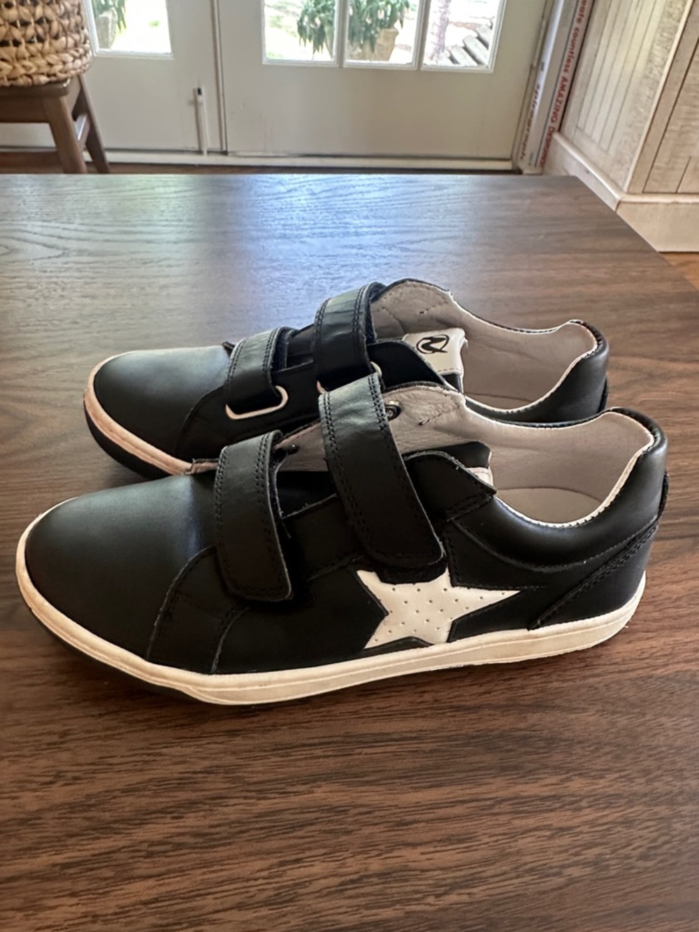 Naturino Black Sneakers with White Star - Velcro Straps